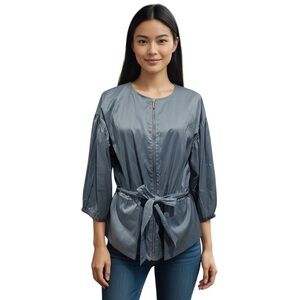 WORTH NY BLUE SHACKET JACKET ZIP UP M